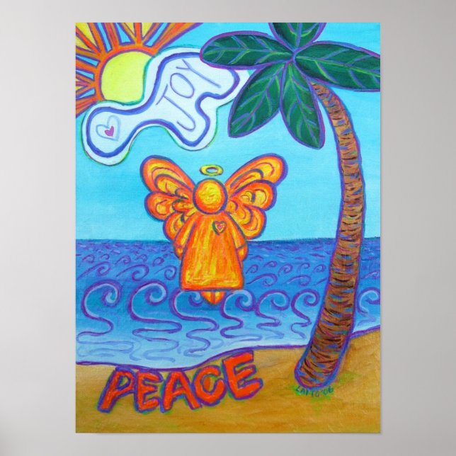 Poster de arte de California Beach Angel (Frente)