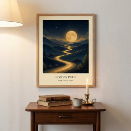 Póster de arte de Camino Dorado Personalizado