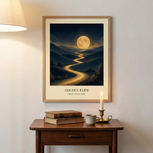 Póster de arte de Camino Dorado Personalizado
