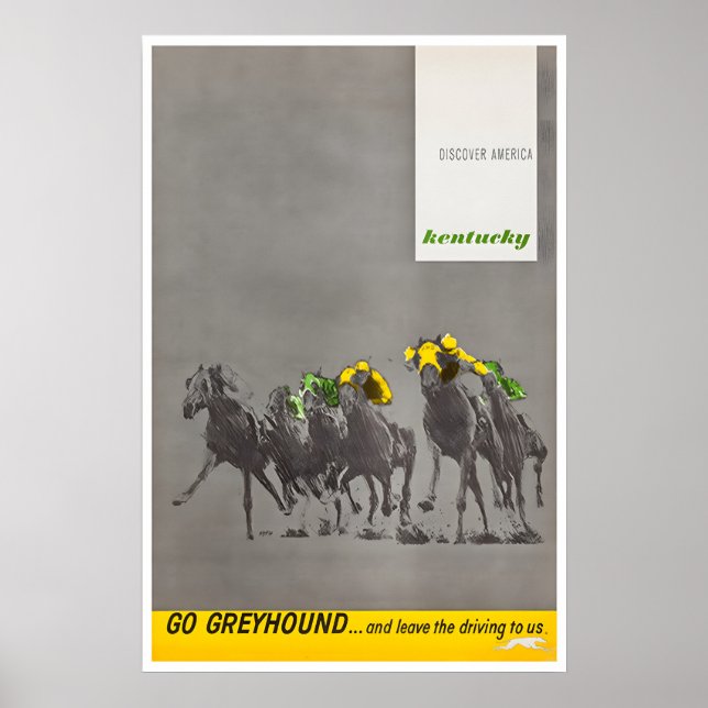 Póster de arte de carreras de caballos Derby de Ke (Frente)