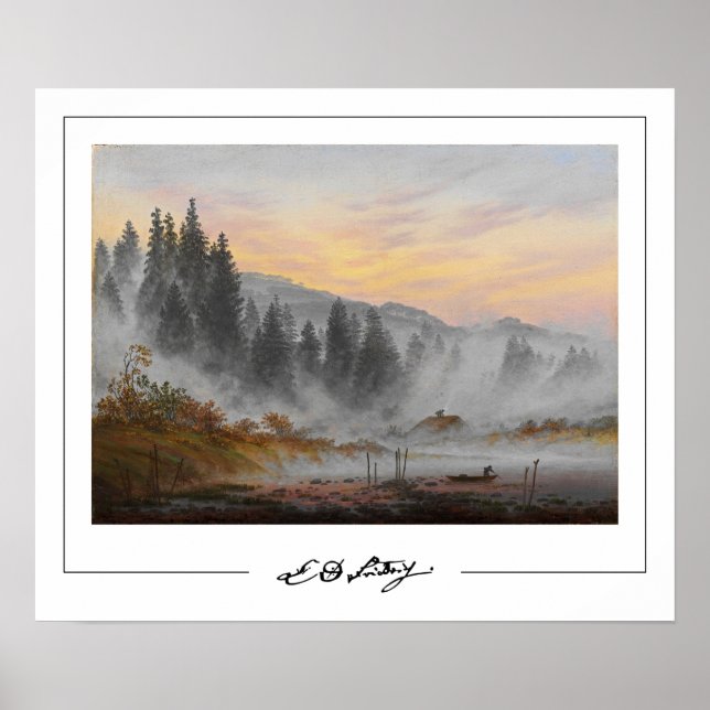 Póster de arte de Caspar David Friedrich Zedign #1 (Frente)