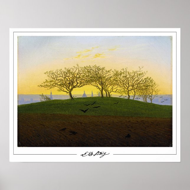 Póster de arte de Caspar David Friedrich Zedign #1 (Frente)
