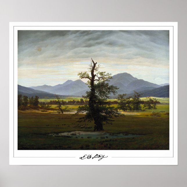 Póster de arte de Caspar David Friedrich Zedign #1 (Frente)