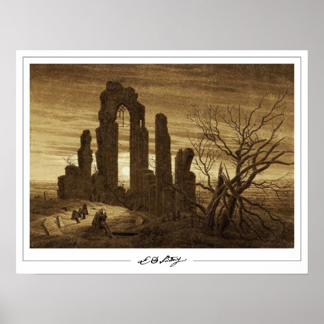 Póster de arte de Caspar David Friedrich Zedign #1 (Frente)
