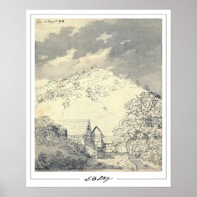 Póster de arte de Caspar David Friedrich Zedign #1 (Frente)