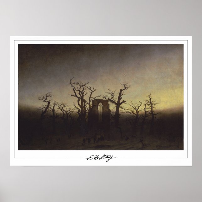 Póster de arte de Caspar David Friedrich Zedign #1 (Frente)