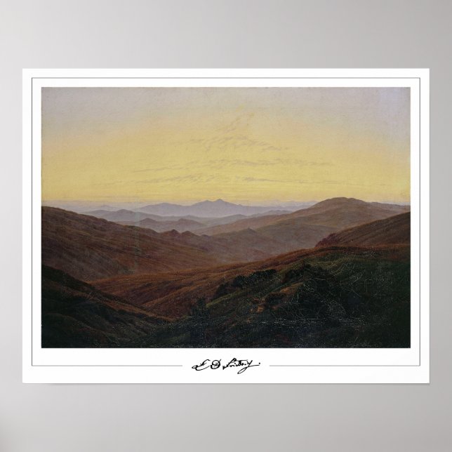 Póster de arte de Caspar David Friedrich Zedign #1 (Frente)