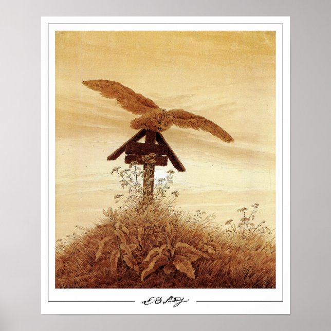 Póster de arte de Caspar David Friedrich Zedign #1 (Frente)