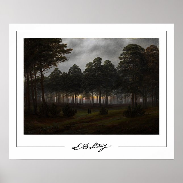 Póster de arte de Caspar David Friedrich Zedign #7 (Frente)
