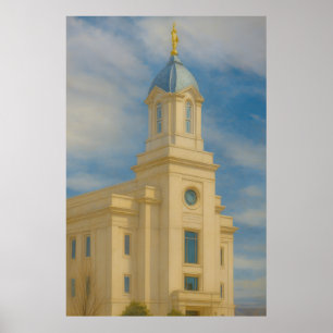 Poster de arte de Cedar City Utah Temple Painting™