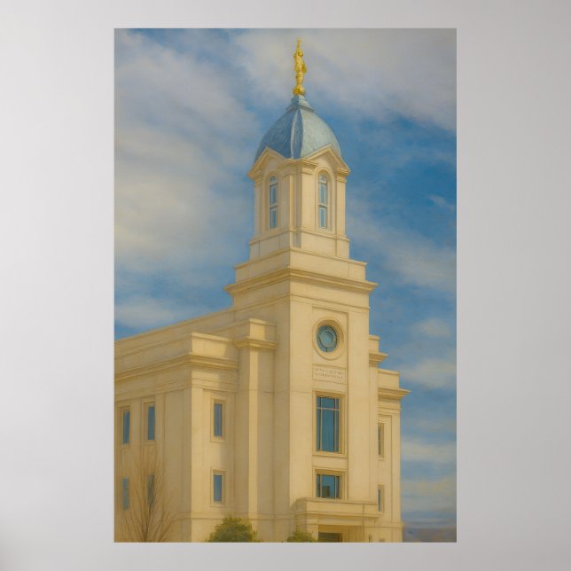 Poster de arte de Cedar City Utah Temple Painting™ (Frente)