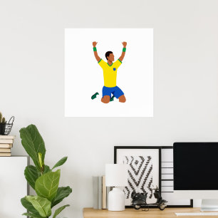 Póster de Arte de Celebración de Gol de Fútbol Min