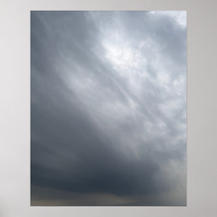 Póster de arte de cielo tormentoso dramático