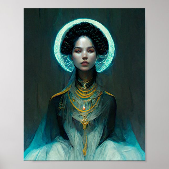 Poster de Arte de Ciencia Ficción de la Princesa F (Frente)