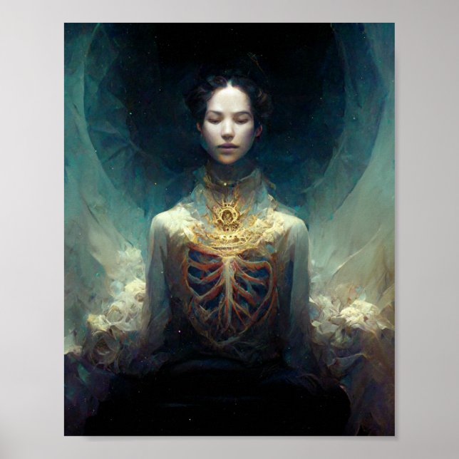 Poster de Arte de Ciencia Ficción Living Husk Dark (Frente)