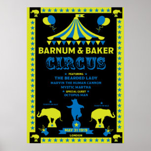 Poster de arte de circo inspirado en venas origina