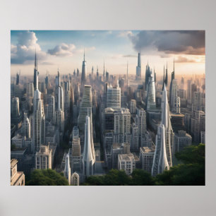 Poster de arte de Ciudad Futurista