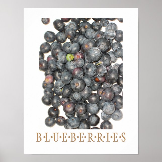Poster de arte de cocina Blueberries (Frente)