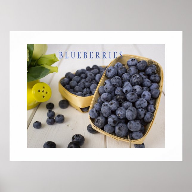 Poster de arte de cocina Blueberries (Frente)