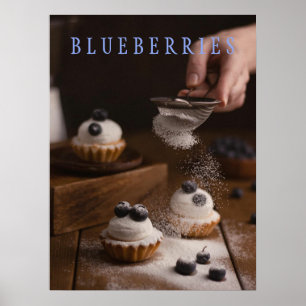 Poster de arte de cocina Blueberries