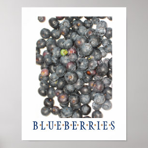Poster de arte de cocina Blueberries