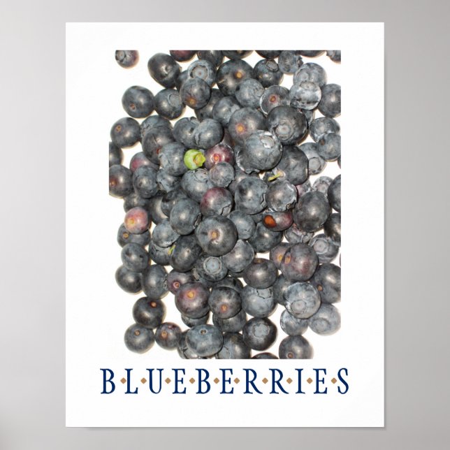 Poster de arte de cocina Blueberries (Frente)