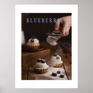 Poster de arte de cocina Blueberries