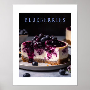 Poster de arte de cocina Blueberries