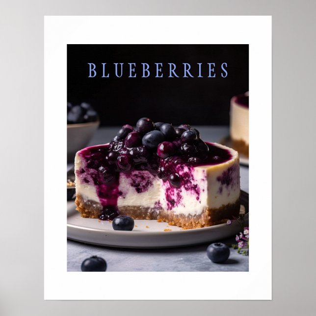 Poster de arte de cocina Blueberries (Frente)