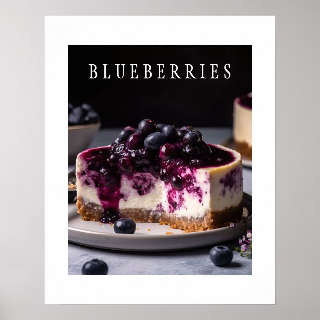 Poster de arte de cocina Blueberries (Frente)