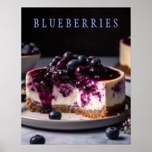 Poster de arte de cocina Blueberries