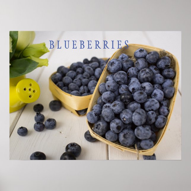 Poster de arte de cocina Blueberries (Frente)
