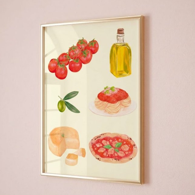 Póster de Arte de Comida Italiana (Subido por el creador)