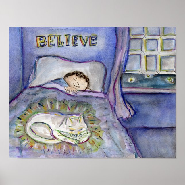 Póster de Arte de Condolencias de Spirit Kitty Cat (Frente)