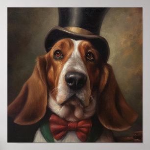 Póster de arte de corbata de lazo roja personaliza