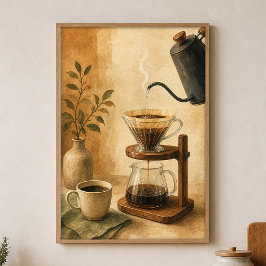 Póster de arte de Cottagecore acuarela de vertido