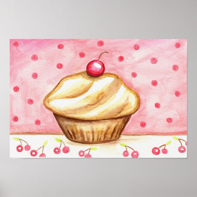 Póster de Arte de Cupcake (Frente)