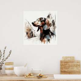 Póster de arte de Dachshund