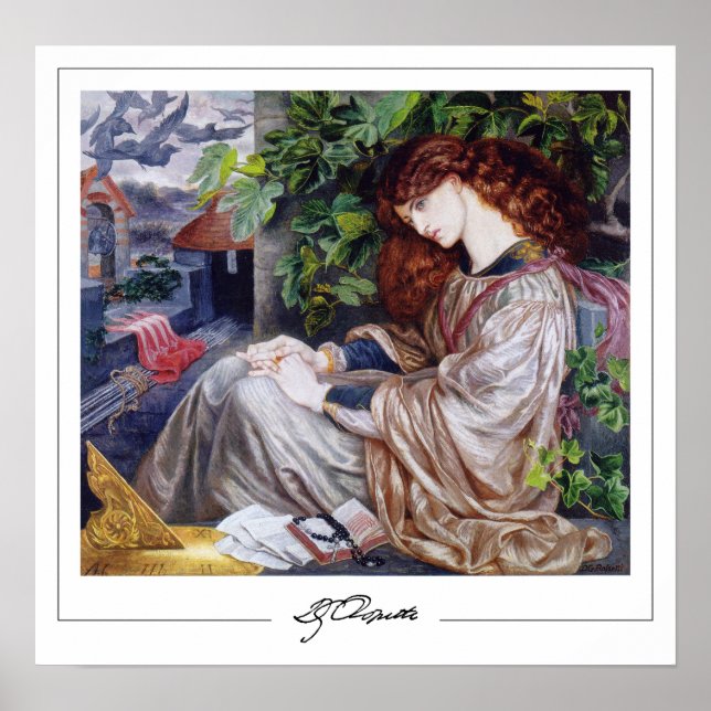 Póster de arte de Dante Gabriel Rossetti Zedign #1 (Frente)