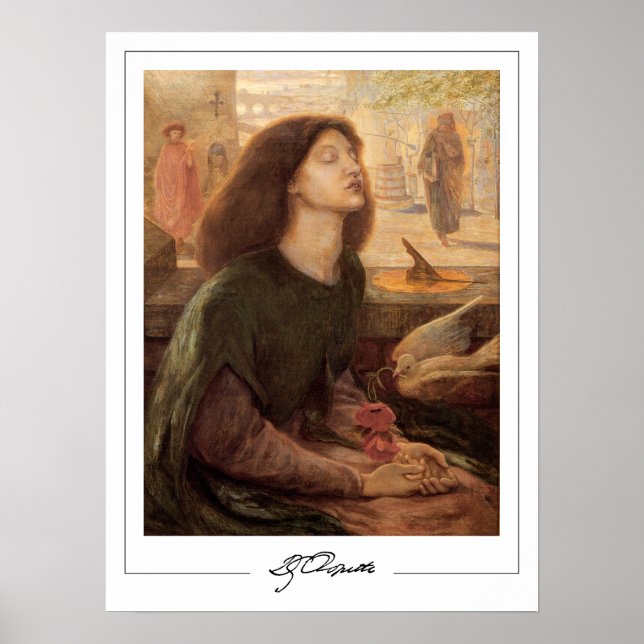 Póster de arte de Dante Gabriel Rossetti Zedign #4 (Frente)