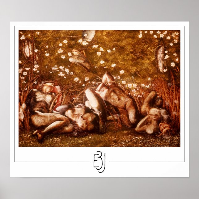 Póster de arte de Edward Burne-Jones Zedign #18 (Frente)