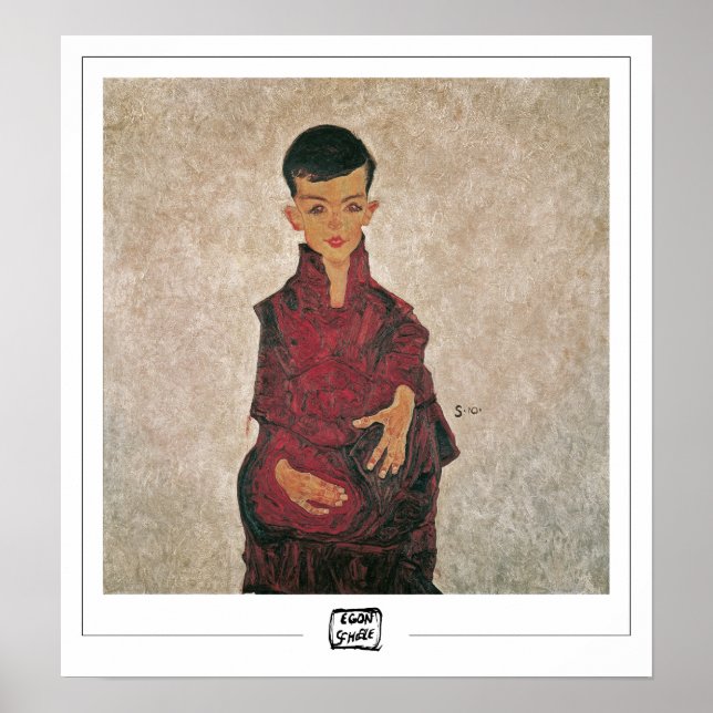Póster de arte de Egon Schiele Zedign #12-3 (Frente)