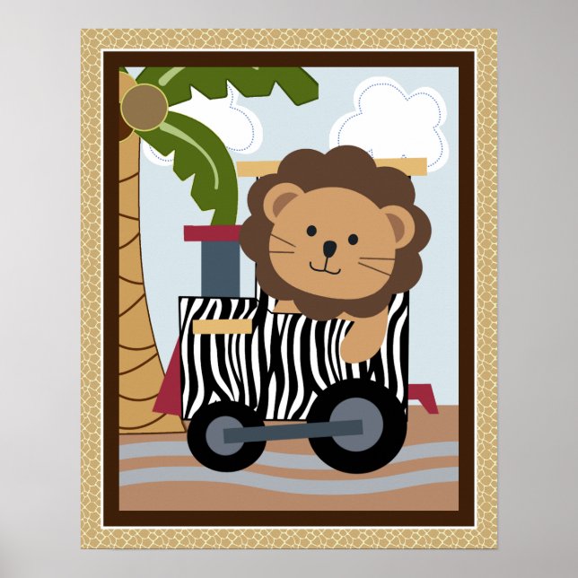 Poster de arte de enfermería de Safari Train Anima (Frente)