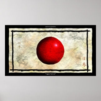 Poster de arte de estilo antiguo de la BANDERA JAP