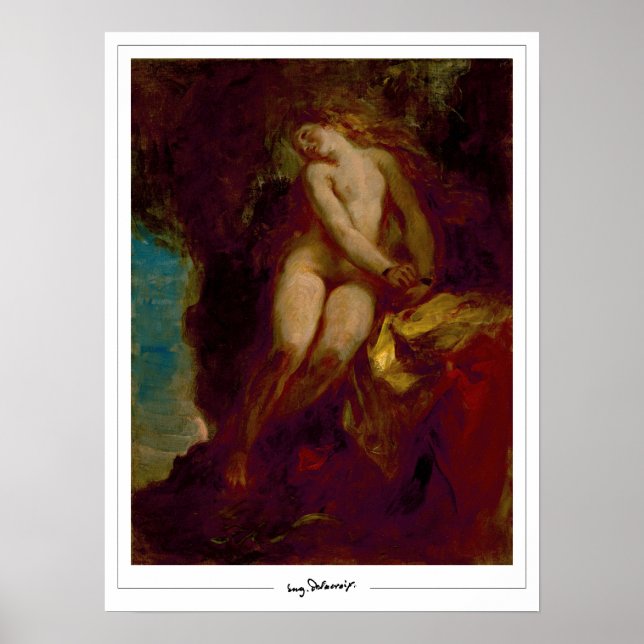 Póster de arte de Eugène Delacroix Zedign #483 (Frente)