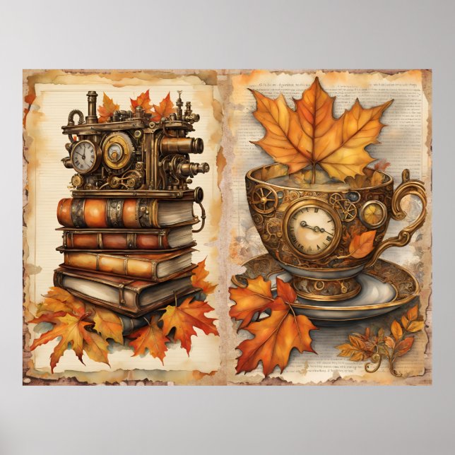 Poster de arte de Fall Steampunk (Frente)