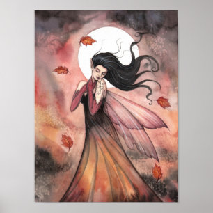 Póster de arte de fantasía de hadas góticas de oto