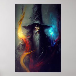 Póster de Arte de Fantasía del Mago Oscuro | Decor
