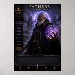 Póster de arte de fantasía épica del padre hechice
