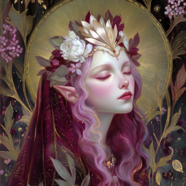 Póster de Arte de Fantasía Reina Diosa Elfa (Subido por el creador)